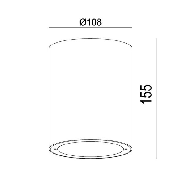 【LUCIDE】ベルギー インドア／アウトドアシーリングスポットライト「VOLANTIS」Black 1灯（φ108×H155mm）