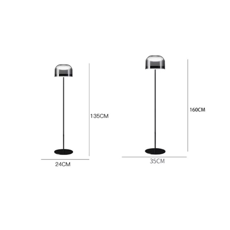デザイン照明 モダンフロアライト ブラック（H1350／H1600mm）