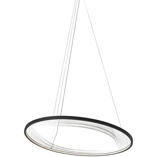 【TECH LIGHTING】アメリカ・ペンダントライト「INTERLACE」1灯Black（W1140×L1140×H30-3710mm）