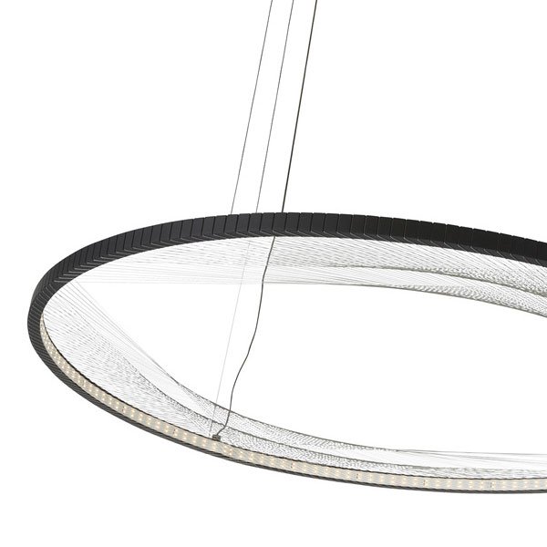 【TECH LIGHTING】アメリカ・ペンダントライト「INTERLACE」1灯Black（W1140×L1140×H30-3710mm）