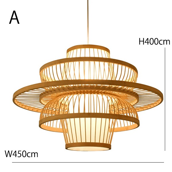 モダン照明 LEDペンダントライト ブラウン（W450～600mm×H400～450mm）