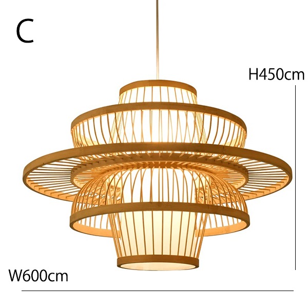 モダン照明 LEDペンダントライト ブラウン（W450～600mm×H400～450mm）