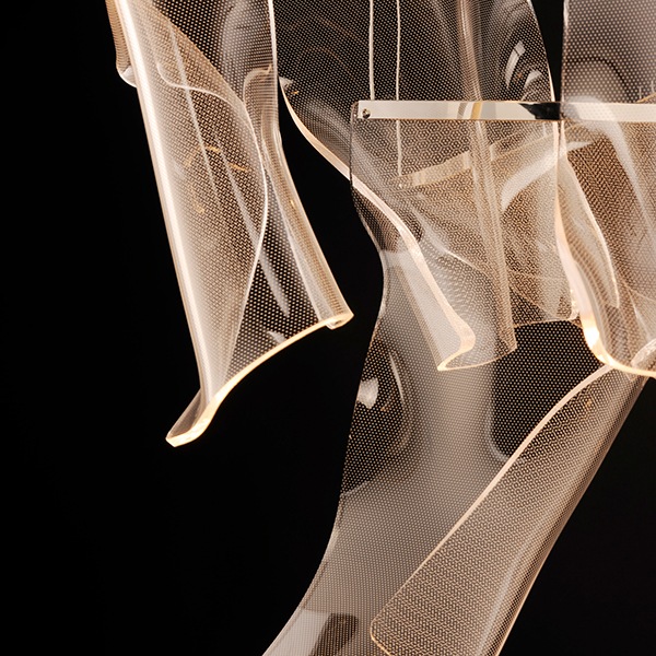 【ET2】アメリカ・シーリングペンダントライト「RINKLE」シルバー（W900mm）