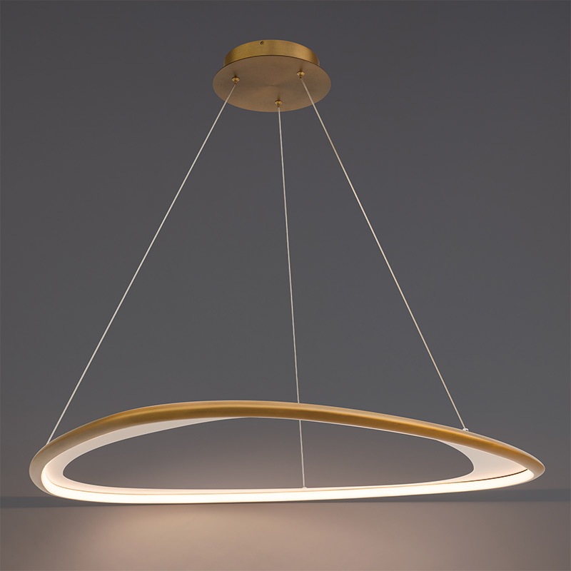 【WAC LIGHTING】アメリカ・LEDペンダントライト「Oyster」ゴールド(φ1060×H20mm)※要問合せ