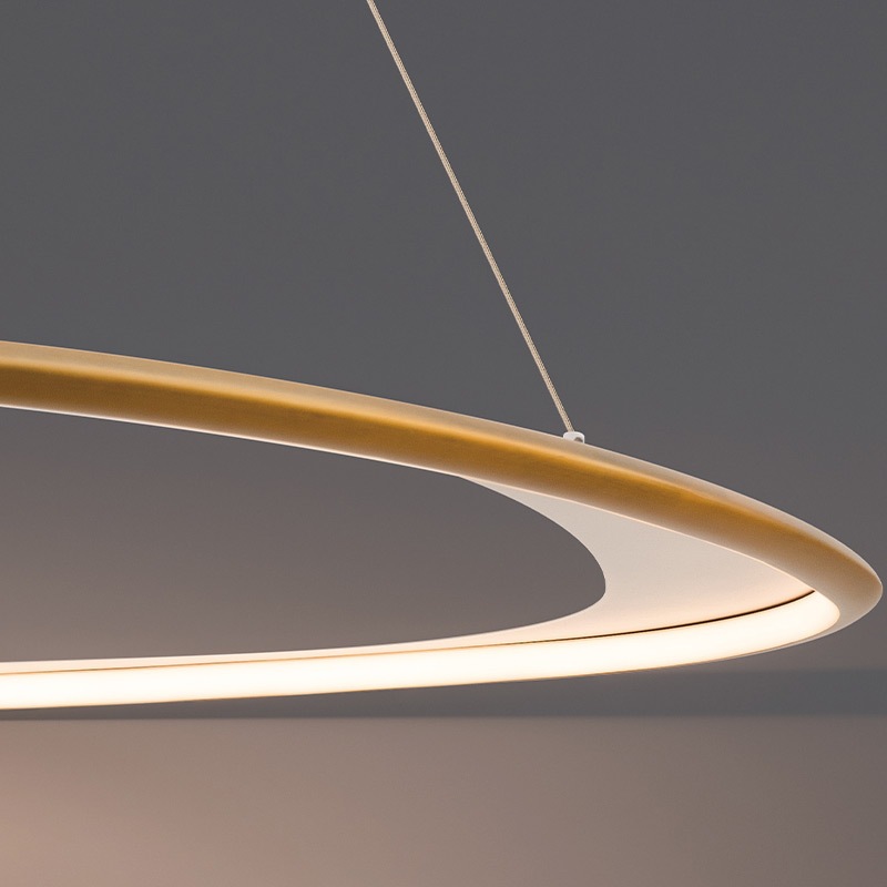 【WAC LIGHTING】アメリカ・LEDペンダントライト「Oyster」ゴールド(φ1060×H20mm)※要問合せ