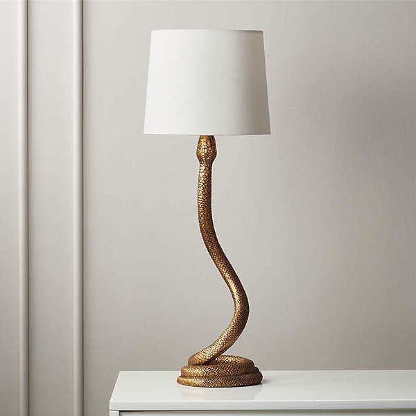 アメリカ・デザイン照明シェードテーブルライト・スネイク「SNAKE」1灯（W250×H690mm）