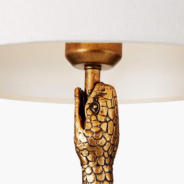 アメリカ・デザイン照明シェードテーブルライト・スネイク「SNAKE」1灯（W250×H690mm）