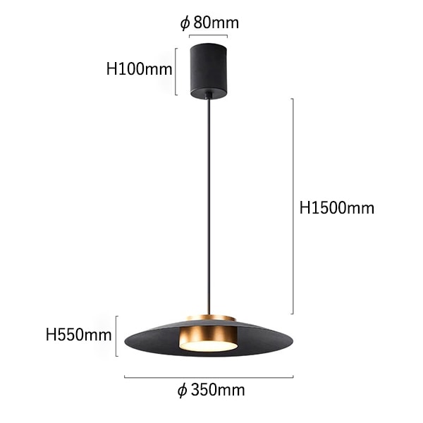 リーズナブル】デザイン照明 LEDペンダントライト ブラック／ホワイト