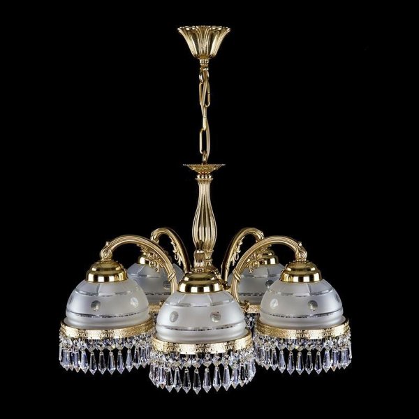 【ART GLASS】クリスタルシャンデリア 5灯「ENARETE」（W520xH360mm）