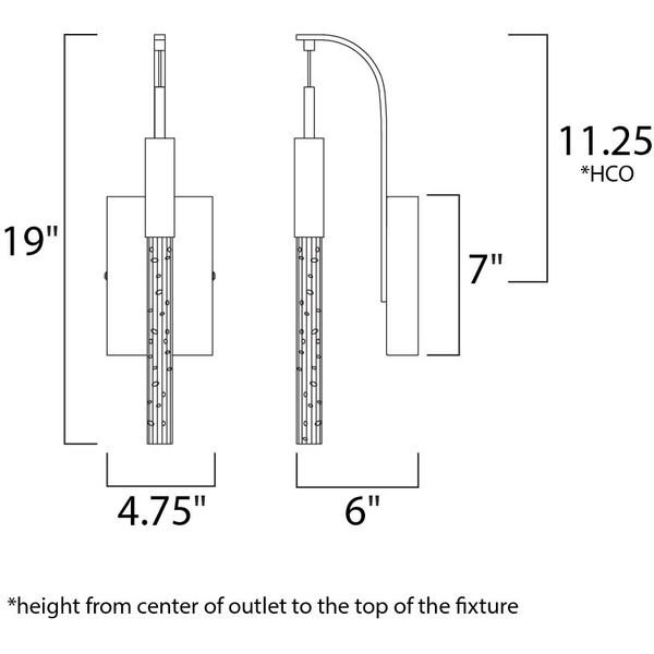 【ET2】アメリカ・LEDウォールライト「SCEPTER」1灯（W110×D140×H480mm）