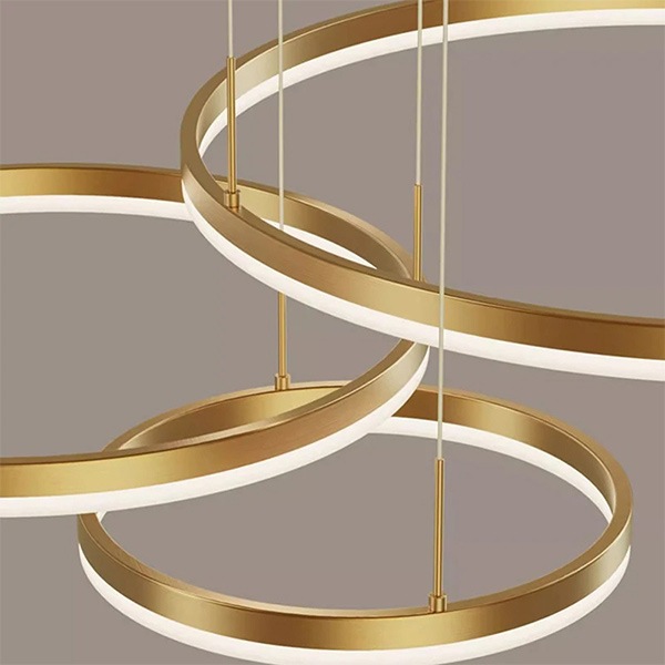 デザイン照明 モダン LEDリング照明 Gold／Black・2～5Ring 