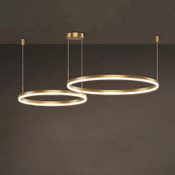 デザイン照明 モダン LEDリング照明 ゴールド 2～5Ring（φ400～1000mm