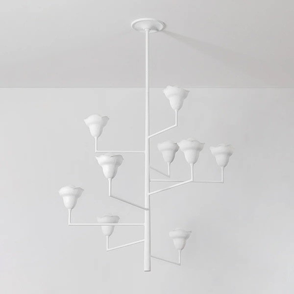 【HUDSON VALLEY】アメリカ・デザイン照明 シャンデリア「Alora」9灯 ホワイト（W1118×H1137mm）