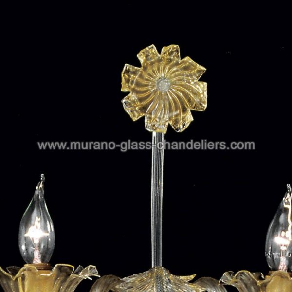 【MURANO GLASS CHANDELIERS】イタリア・ヴェネチアンガラスウォールライト2灯「GIUSTINIANO」（W350×D280×H480mm）