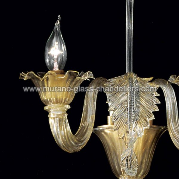 【MURANO GLASS CHANDELIERS】イタリア・ヴェネチアンガラスウォールライト2灯「GIUSTINIANO」（W350×D280×H480mm）