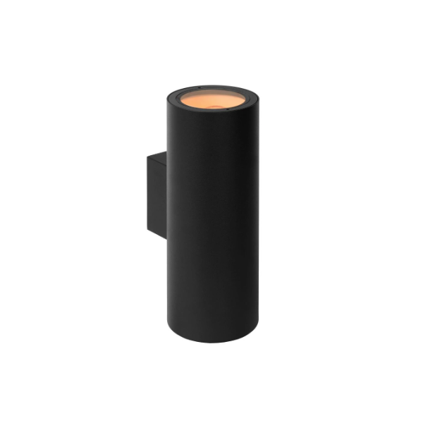 【LUCIDE】ベルギー インドア／アウトドアウォールスポットライト「VOLANTIS」Black 2灯（W146×D108×H300mm）