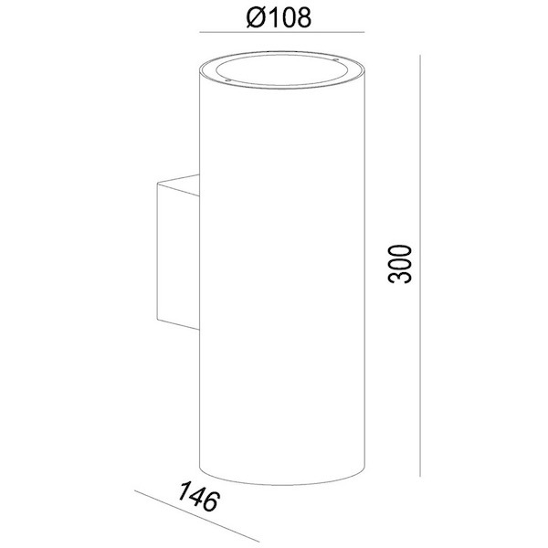 【LUCIDE】ベルギー インドア／アウトドアウォールスポットライト「VOLANTIS」Black 2灯（W146×D108×H300mm）