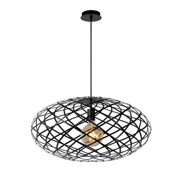 【LUCIDE】ベルギー　デザイン照明　ペンダントライト「WOLFRAM」Black（φ650×H320mm）