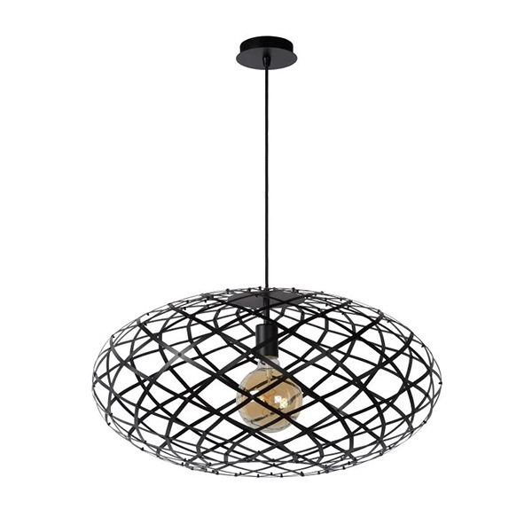 【LUCIDE】ベルギー　デザイン照明　ペンダントライト「WOLFRAM」Black（φ650×H320mm）