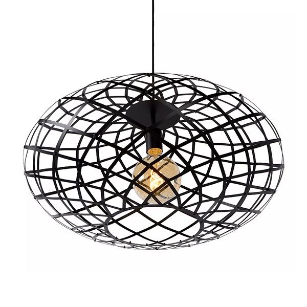 【LUCIDE】ベルギー　デザイン照明　ペンダントライト「WOLFRAM」Black（φ650×H320mm）