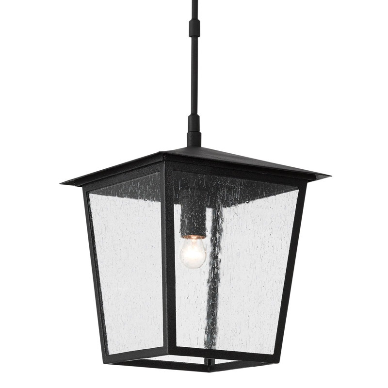 【CURREY】アメリカ・アウトドア ランタン ペンダントライト 1灯「Bening」S ブラック（W350×D350×H460mm）