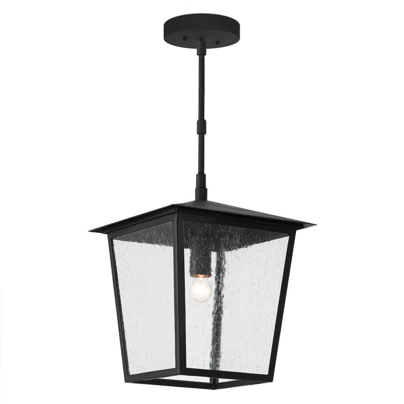 【CURREY】アメリカ・アウトドア ランタン ペンダントライト 1灯「Bening」S ブラック（W350×D350×H460mm）