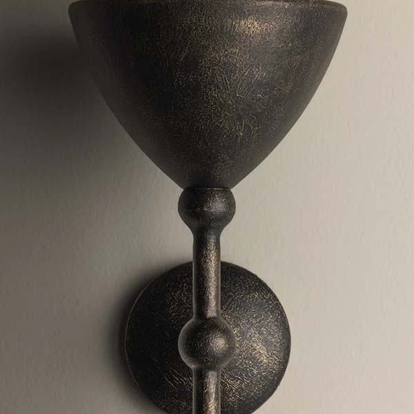 【TROY】アメリカ・デザイン照明 ウォールライト「Vishal」1灯 BLACK PATINA GOLD（W197×D216×H470mm）