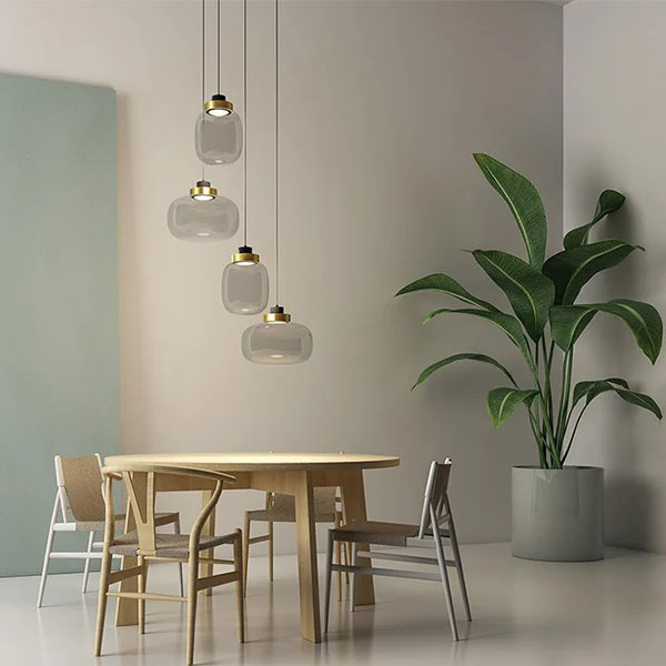リーズナブル】デザイン照明 モダンガラスシェードペンダントライト