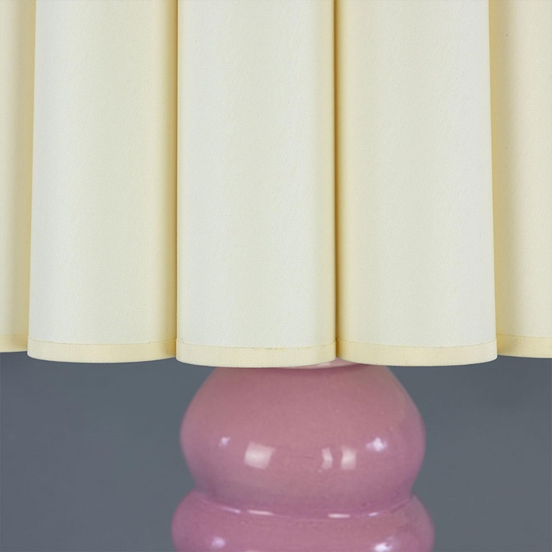 【Mullan】アイルランド「Safi-Large」セラミックテーブルライト 1灯（φ500×H1380mm）Carnation Pink