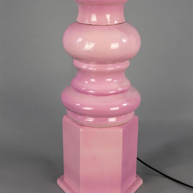 【Mullan】アイルランド「Safi-Large」セラミックテーブルライト 1灯（φ500×H1380mm）Carnation Pink