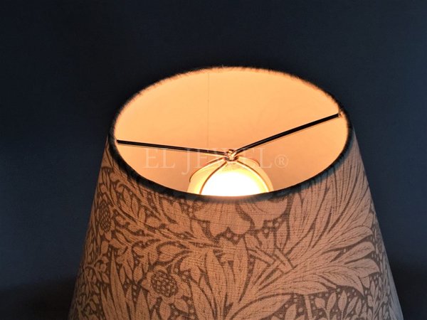 【William Morris】アンティーク調シェードテーブルライト・マリーゴールドネイビー(φ250×H450mm)