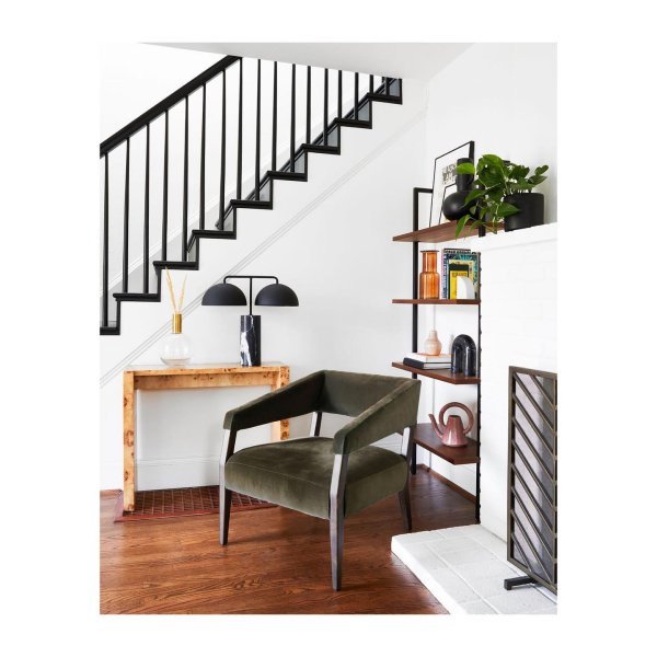 アメリカ・デザイン照明天然大理石アラバスター・テーブルライト「DOMES」2灯 ブラック（W510×D250×H560mm）