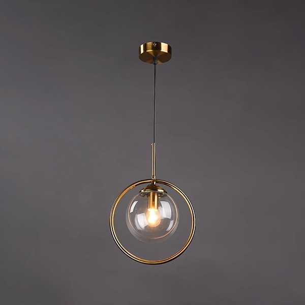 【リーズナブル】デザイン照明 LEDガラスボール ペンダントライト　Amber／Ash／Clear 1灯（φ150／250mm）