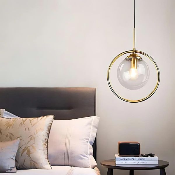 【リーズナブル】デザイン照明 LEDガラスボール ペンダントライト　Amber／Ash／Clear 1灯（φ150／250mm）