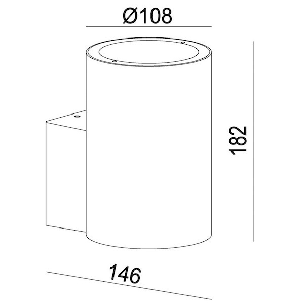 【LUCIDE】ベルギー インドア／アウトドアウォールスポットライト「VOLANTIS」Black 1灯（W146×D108×H182mm）