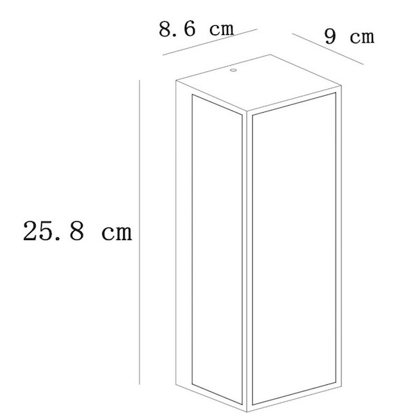 【LUCIDE】ベルギー インドア／アウトドアウォールライト「DUKAN」Black 1灯（W90×D86×H258mm）