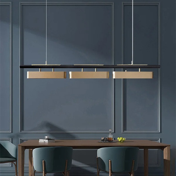 【リーズナブル】デザイン照明　モダンステンレスペンダントライト　2灯／3灯（W1000／1400mm） 