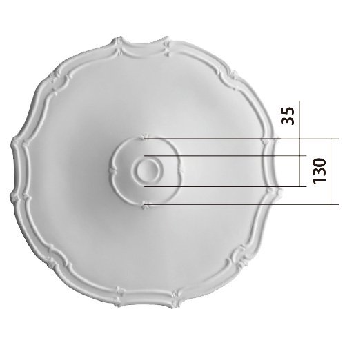 【2枚在庫有！】シャンデリアをよりエレガントに★エレガンスシーリングメダリオン(Φ482×35mm)