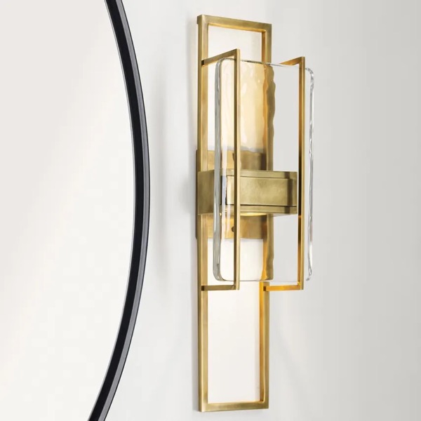 【TECH LIGHTING】アメリカ・ウォールライト「Duelle Medium Wall Sconce」ゴールド（W125×D97×H458mm）