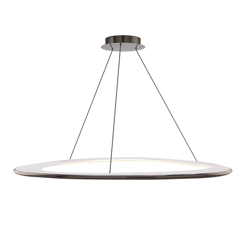 【WAC LIGHTING】アメリカ・LEDペンダントライト「Oyster」ブラッククローム（φ1060×H20mm）※要問合せ