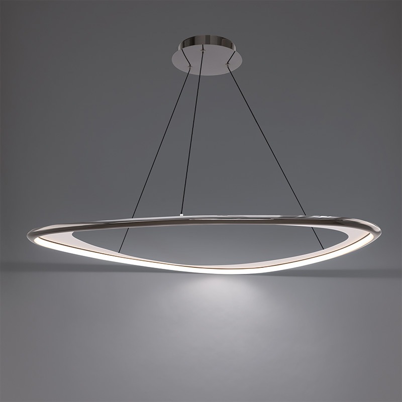 【WAC LIGHTING】アメリカ・LEDペンダントライト「Oyster」ブラッククローム（φ1060×H20mm）※要問合せ