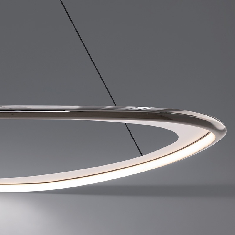 【WAC LIGHTING】アメリカ・LEDペンダントライト「Oyster」ブラッククローム（φ1060×H20mm）※要問合せ