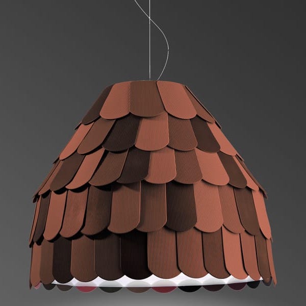イタリア製　ドーム型ペンダントライト 青茶色 イタリア製ドーム型ペンダントライト 青茶色