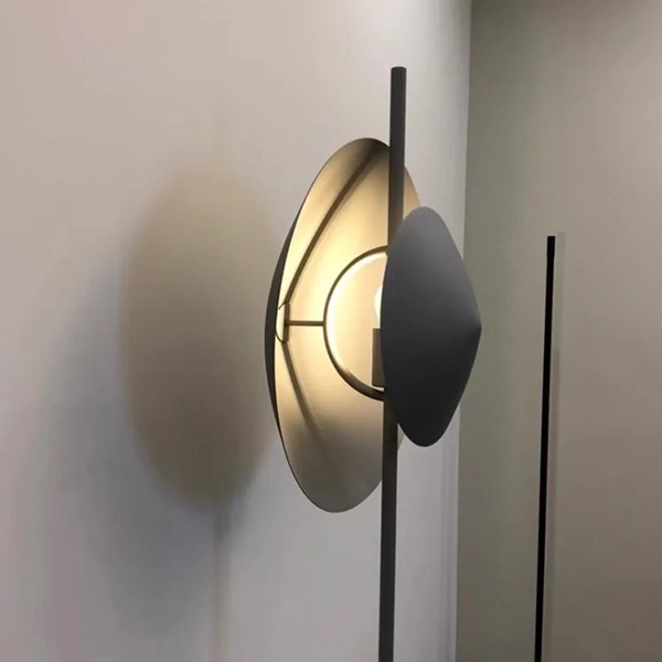 デザイン照明 モダン 大理石フロアライト ブラック（W400×H1675mm