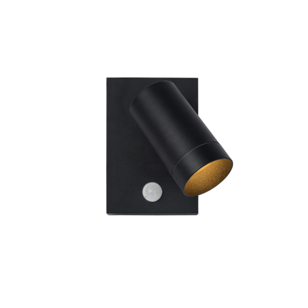 【LUCIDE】ベルギー インドア／アウトドアウォールセンサースポットライト「TAYLOR」Black 1灯（W100×D153×H150mm）