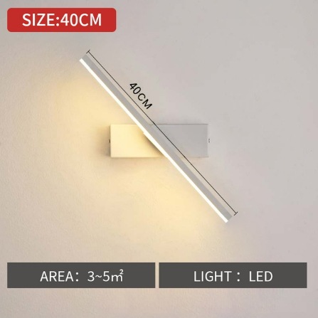 【リーズナブル】【TESN】インテリア照明ウォールライト・角度調整可能  L300／400／500mm（ブラック／ホワイト）