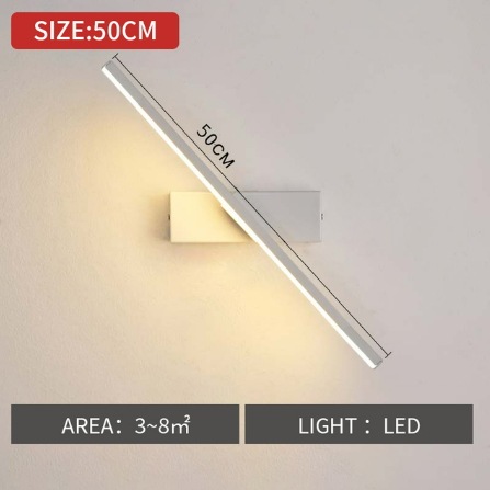 【リーズナブル】【TESN】インテリア照明ウォールライト・角度調整可能  L300／400／500mm（ブラック／ホワイト）