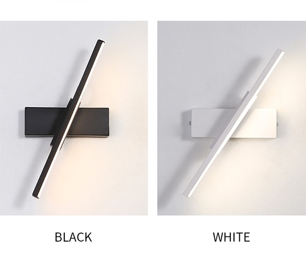 【リーズナブル】【TESN】インテリア照明ウォールライト・角度調整可能  L300／400／500mm（ブラック／ホワイト）