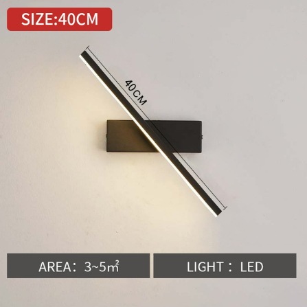 【リーズナブル】【TESN】インテリア照明ウォールライト・角度調整可能  L300／400／500mm（ブラック／ホワイト）
