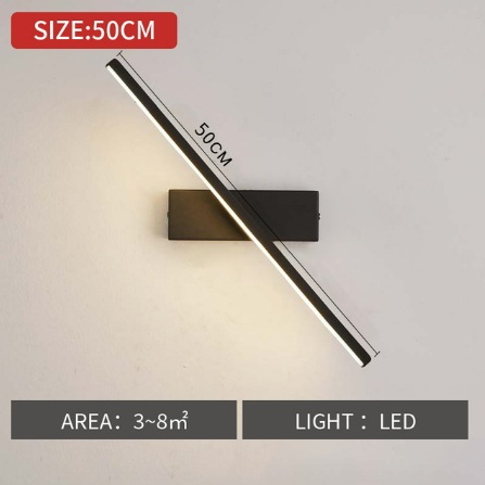 【リーズナブル】【TESN】インテリア照明ウォールライト・角度調整可能  L300／400／500mm（ブラック／ホワイト）